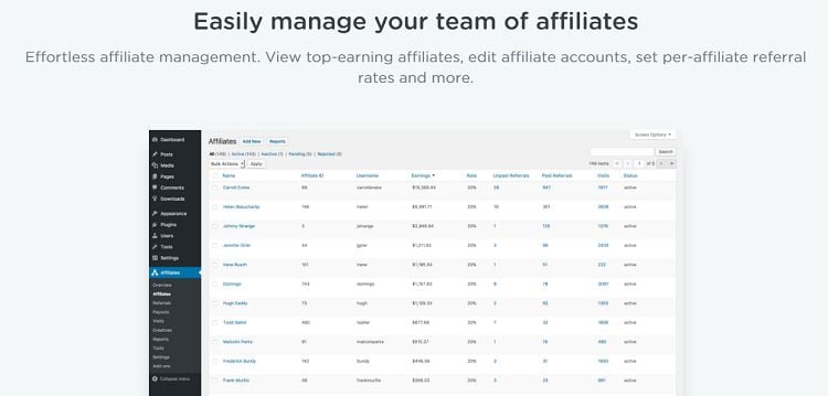 AffiliateWP - Affiliate Tracking