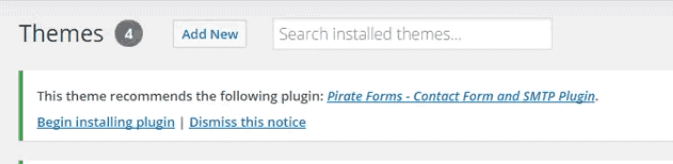 <p>Install the plugin. Click the Pirate Forms - Contact Form and SMTP plugin link >  Click Install Now > Click Activate Plugin.</p>