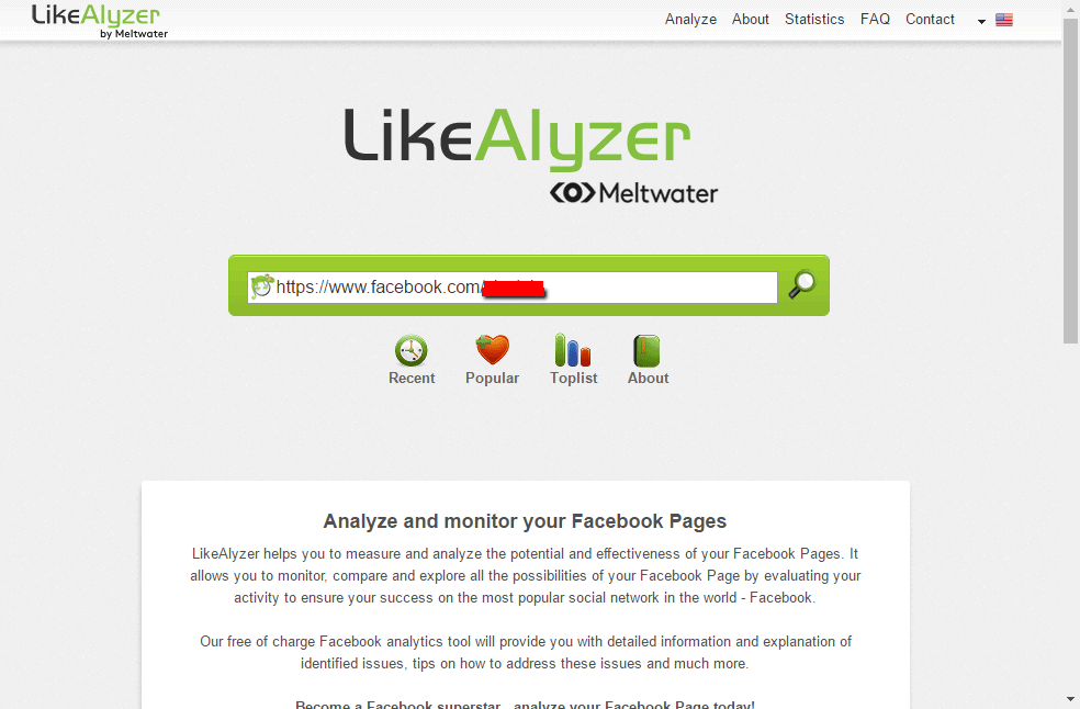 <p>Paste the URL of your Facebook page and press enter.</p>