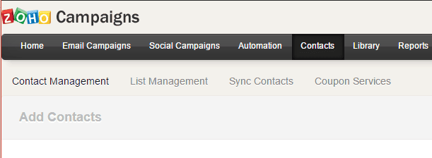 <p>Setup your contact list by going to Contacts > Contacts Management.</p>