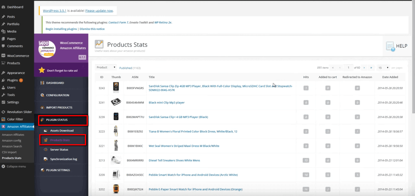 <p>Amazon Analytics In your Amazon account, just head on to WooZone > Plugin Status > Product Stats. This will allow you to see your imported products and their statistics. Your top selling products can also be viewed by going to your plugin dashboard and clicking on WooZone.</p>