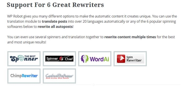 WP Robot 5 - Rewrite Content