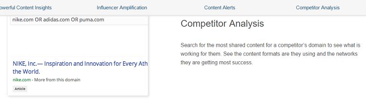 BuzzSumo - Competitor Analysis