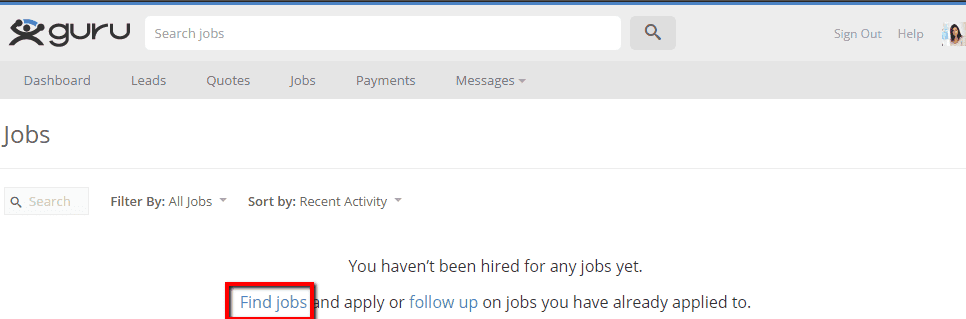 <p>Click Jobs on the top menu > Find jobs.</p>