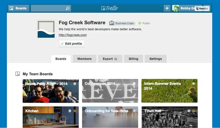 Trello - Boards Organization