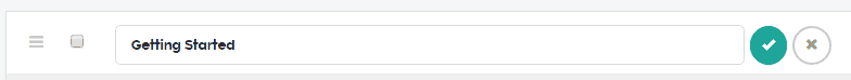 <p>Add and edit lectures and sections to your course by clicking on the specific selection, performing necessary edits and clicking the check icon. To delete a lecture or section, click the x icon.</p>