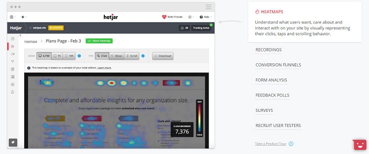 Hotjar - Heatmaps