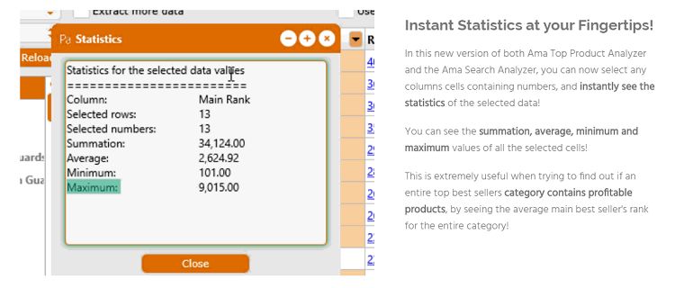 AmaSuite 5 - Instant Statistics