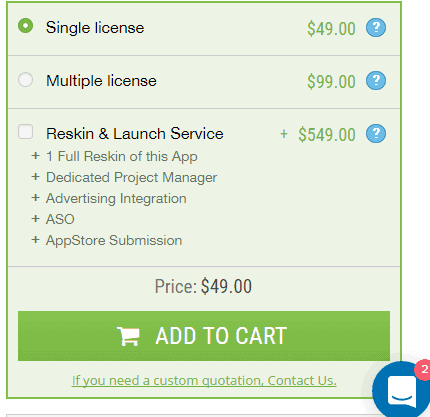 <p>Select the license type you need > Buy it.</p>
