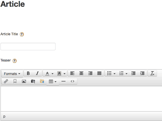 <p>Go to Articles > Add New Article > Enter your Article Title and Teaser, which is a summary of what your article is about.</p>