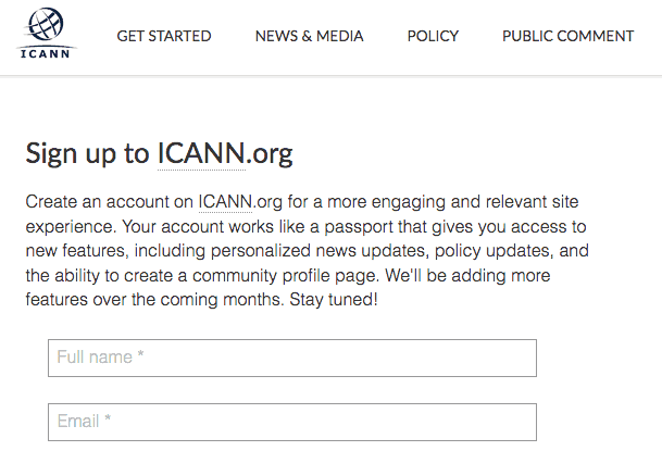 <p>Register at the <a href="https://www.icann.org">ICANN website</a> and submit your deposit. $5,000 is the initial requirement when requesting the application form.</p>