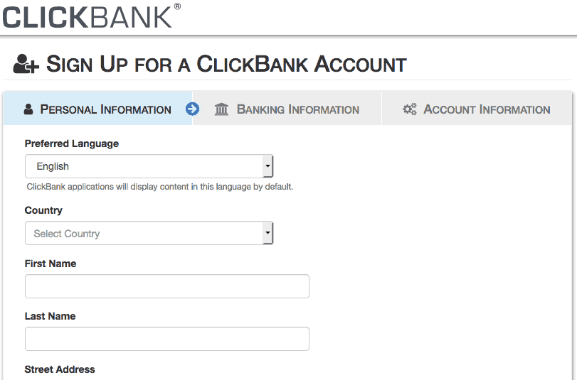 <p>Create your own Clickbank account at <a href="http://www.clickbank.com/" target="_blank" rel="noopener noreferrer">http://www.clickbank.com</a>.</p>