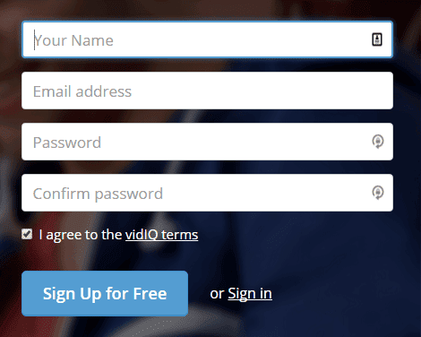 <p>If you've chosen the latter, get the Basic Plan when you sign up at <a href="https://vidiq.com">https://vidiq.com</a>. It's free.</p>