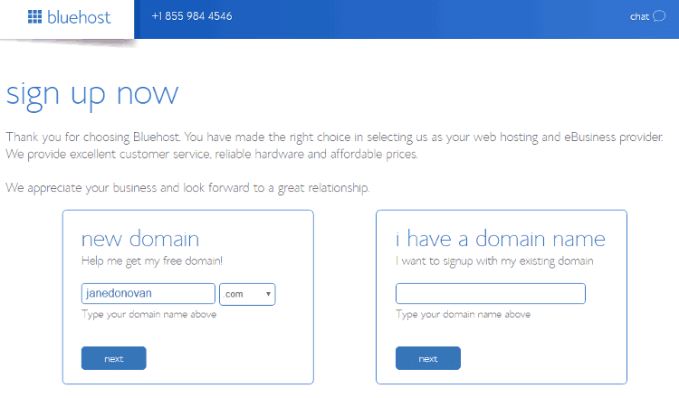 <p>Enter your desired domain name > Click next.</p>