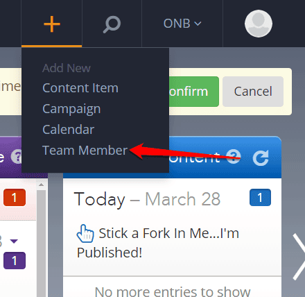 <p>Add team members by clicking Add New > Team Member from your dashboard.</p>