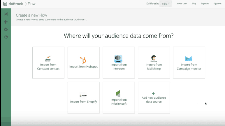 <p>Choose the source of your data from the given options, or add one yourself by clicking Add new audience data source.</p>