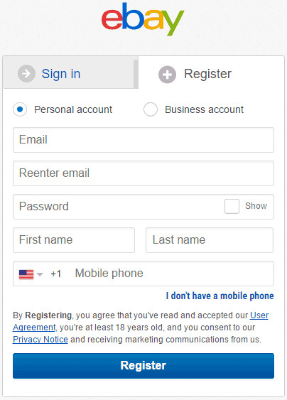 <p>Fill in the information needed > Click Register.</p>