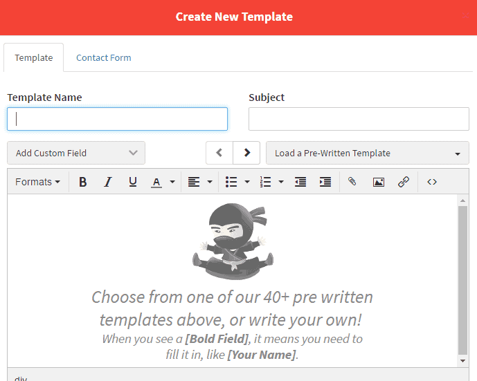 <p>Click Create Template.</p>