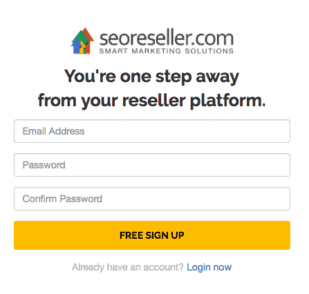 <p>Set up SEO Reseller plan at <a href="https://www.seoreseller.com">https://www.seoreseller.com</a> > Log in.</p>