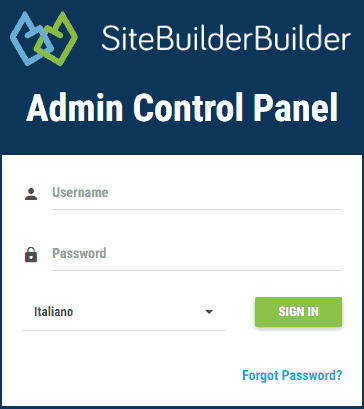 <p>You will be taken to the admin control panel. Enter your username (the email you registered with), password, and click Sign-in.</p>