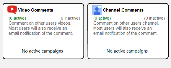 <p>Click on Video Comments and Channel Comments, whichever campaign you want to create.</p>
