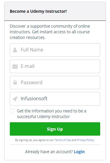 <p>Set up your membership at <a href="https://www.udemy.com/">https://www.udemy.com</a>.</p>