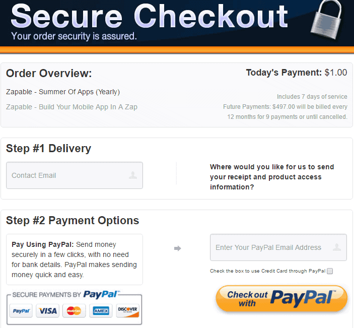 <p>Enter your email and your payment options. Confirm your PayPal account > Input your app details Click Save & Continue.</p>